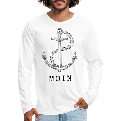 Männer Premium Langarmshirt - Moin - weiß