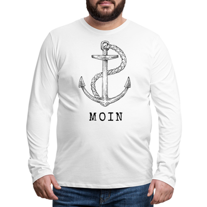 Männer Premium Langarmshirt - Moin - weiß