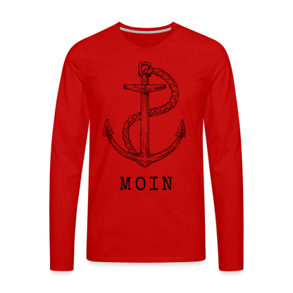 Männer Premium Langarmshirt - Moin - Rot