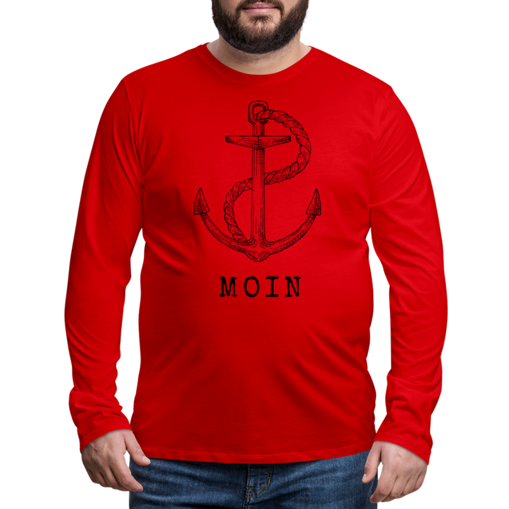 Männer Premium Langarmshirt - Moin - Rot