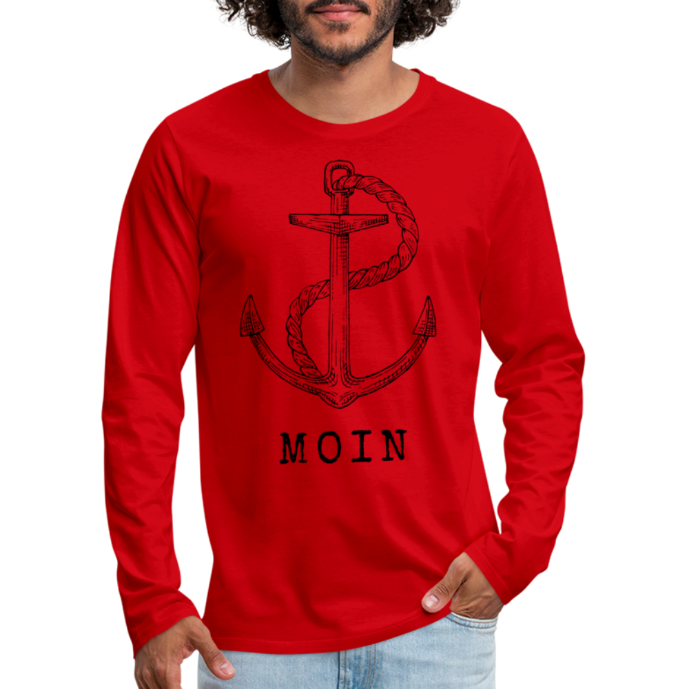 Männer Premium Langarmshirt - Moin - Rot