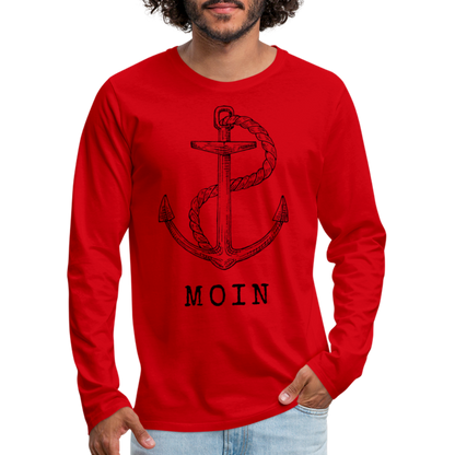 Männer Premium Langarmshirt - Moin - Rot