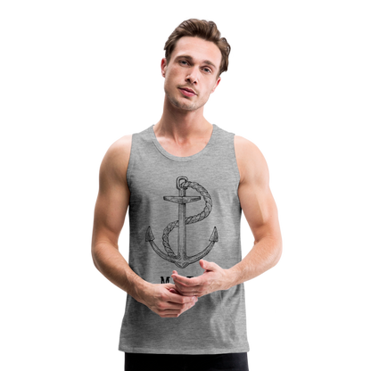 Männer Premium Tank Top - Moin - Grau meliert