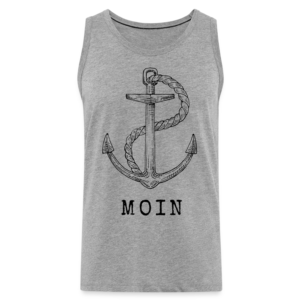 Männer Premium Tank Top - Moin - Grau meliert