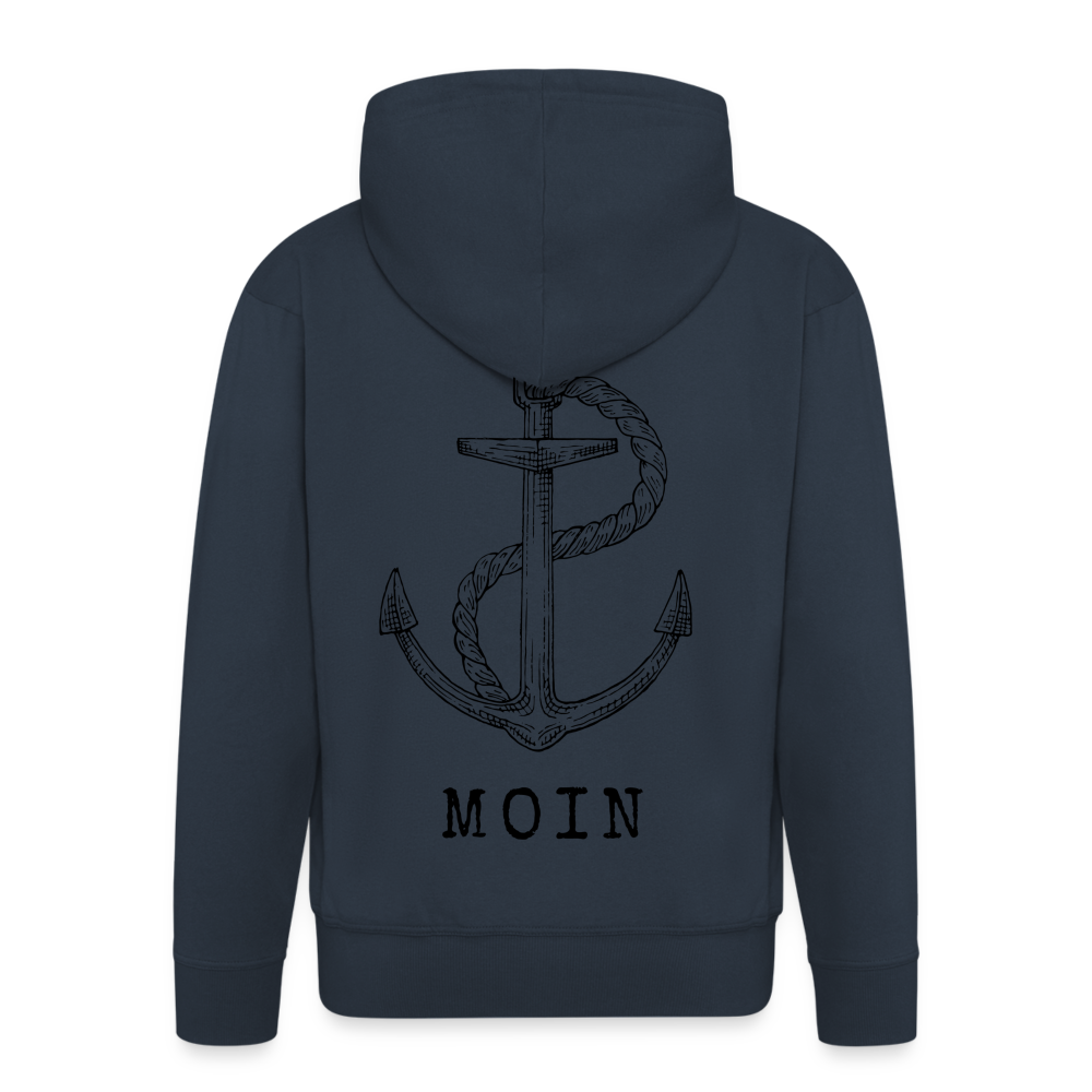 Männer Premium Kapuzenjacke - Moin - Navy