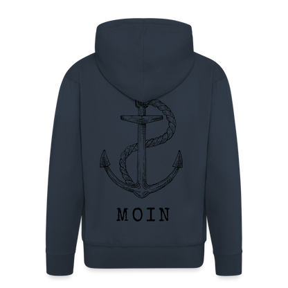 Männer Premium Kapuzenjacke - Moin - Navy