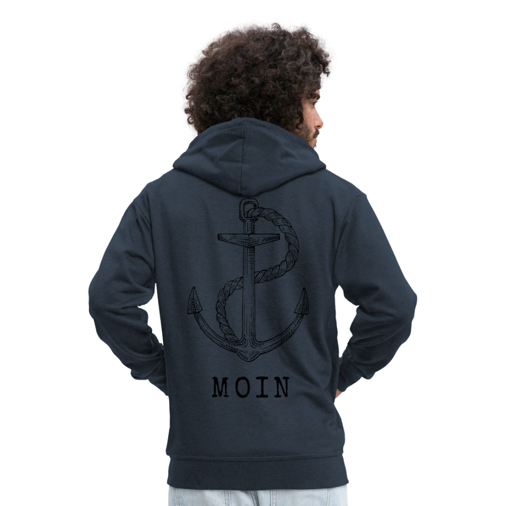 Männer Premium Kapuzenjacke - Moin - Navy