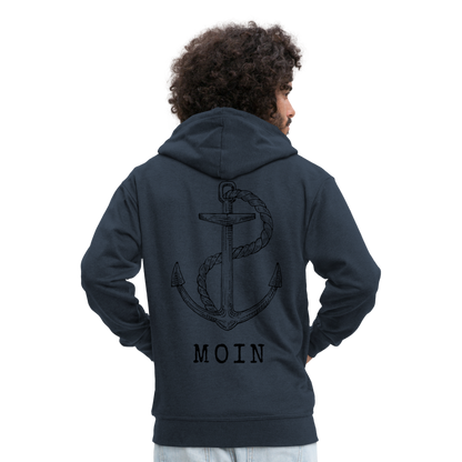 Männer Premium Kapuzenjacke - Moin - Navy