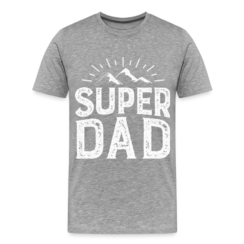 Männer Premium T-Shirt - Super DAD - Grau meliert