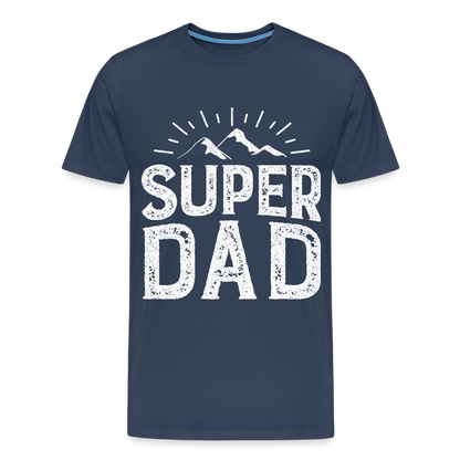 Männer Premium T-Shirt - Super DAD - Navy