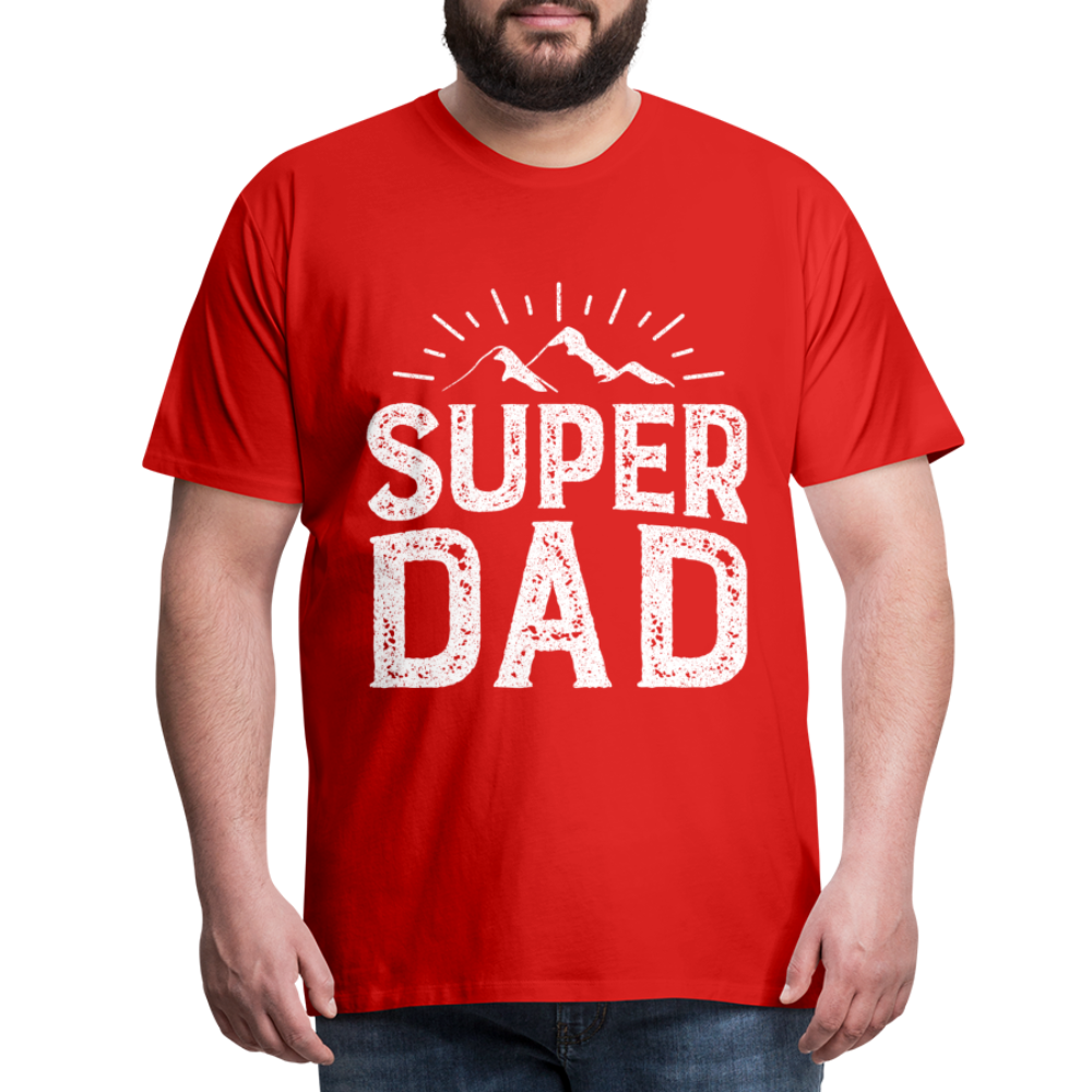 Männer Premium T-Shirt - Super DAD - Rot