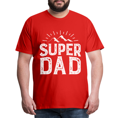 Männer Premium T-Shirt - Super DAD - Rot