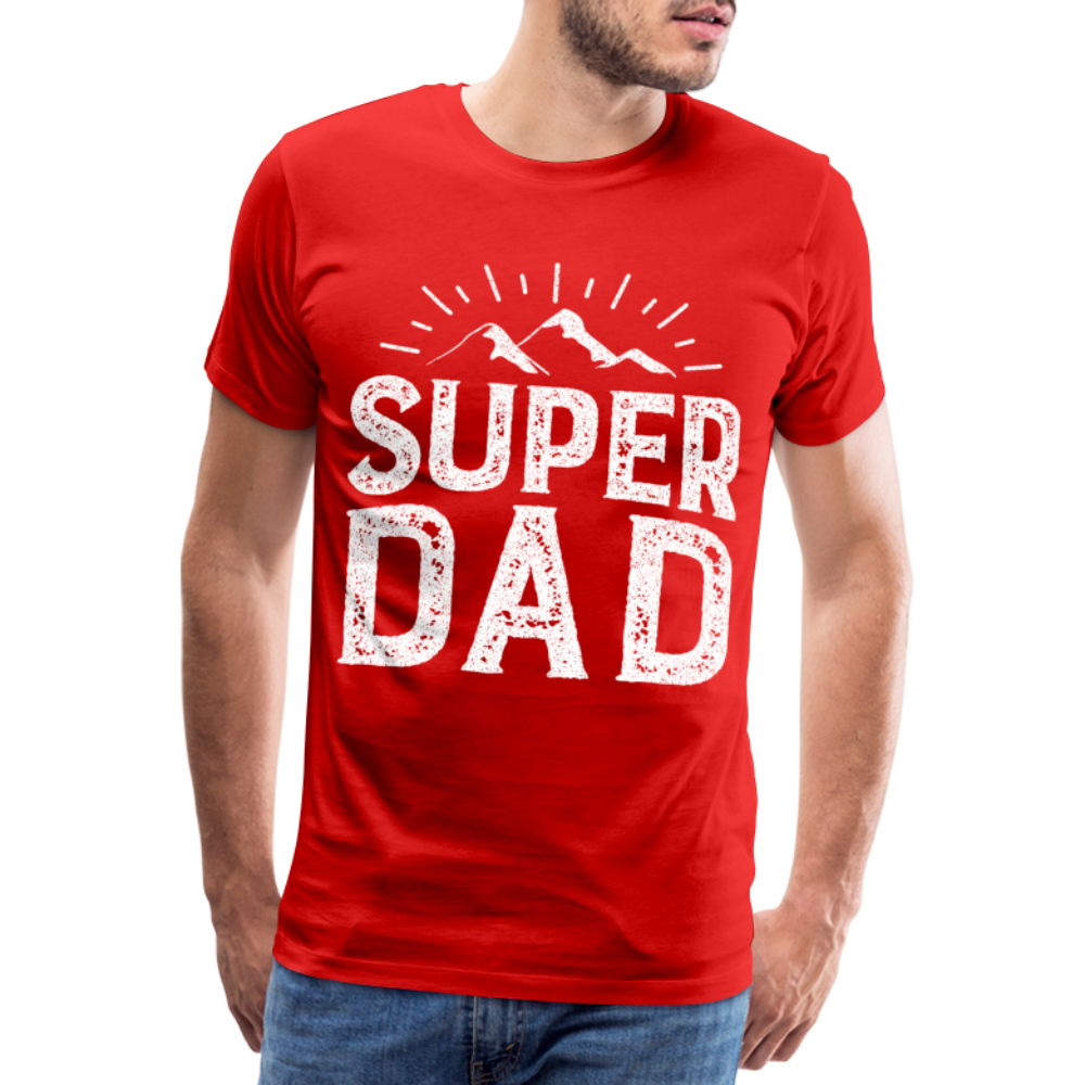 Männer Premium T-Shirt - Super DAD - Rot