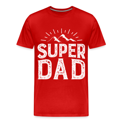 Männer Premium T-Shirt - Super DAD - Rot