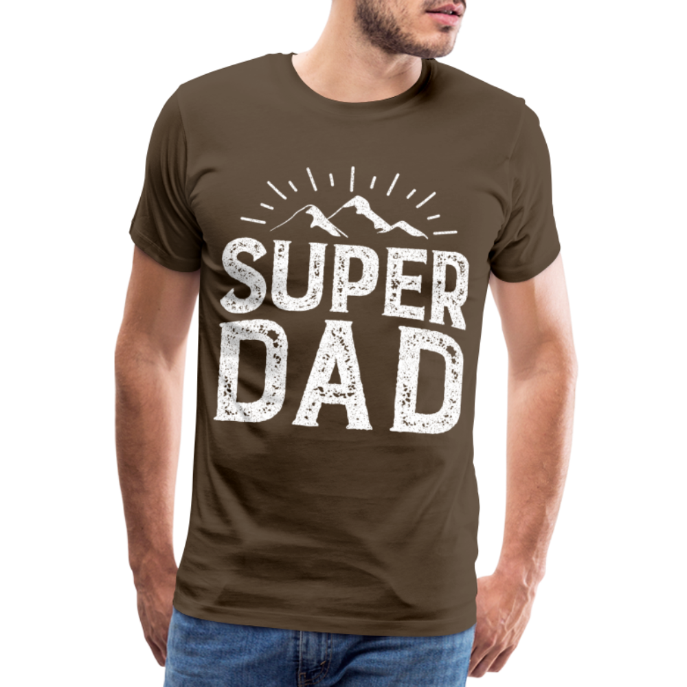 Männer Premium T-Shirt - Super DAD - Edelbraun