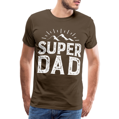 Männer Premium T-Shirt - Super DAD - Edelbraun