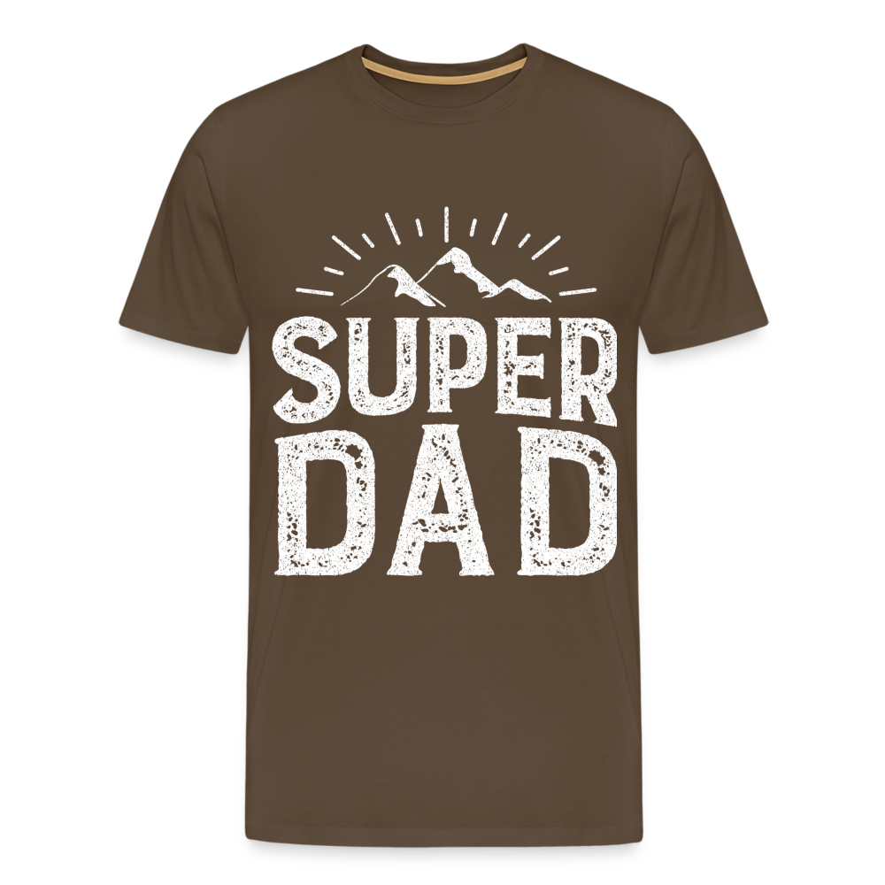 Männer Premium T-Shirt - Super DAD - Edelbraun