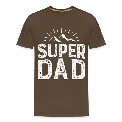 Männer Premium T-Shirt - Super DAD - Edelbraun