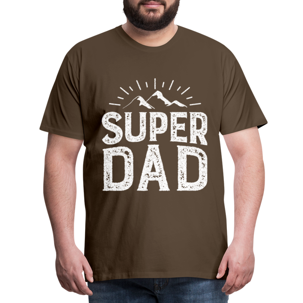 Männer Premium T-Shirt - Super DAD - Edelbraun