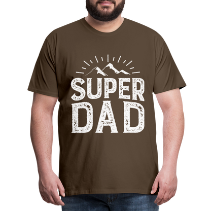 Männer Premium T-Shirt - Super DAD - Edelbraun