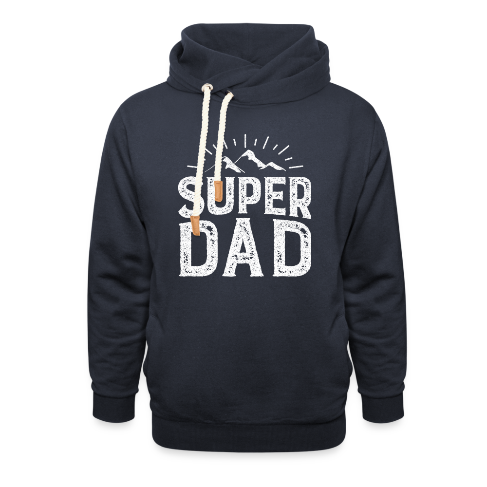 Unisex Schalkragen Hoodie - Super DAD - Navy