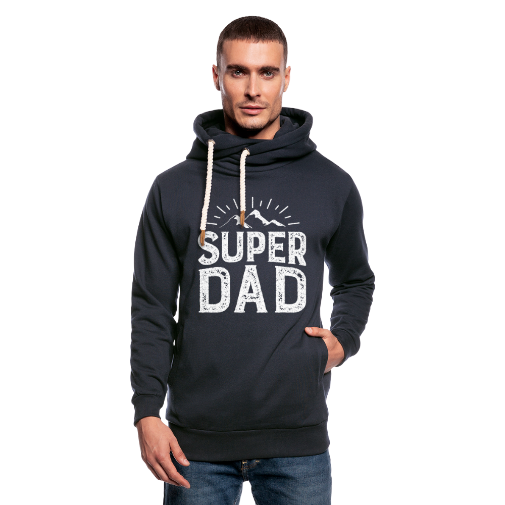 Unisex Schalkragen Hoodie - Super DAD - Navy