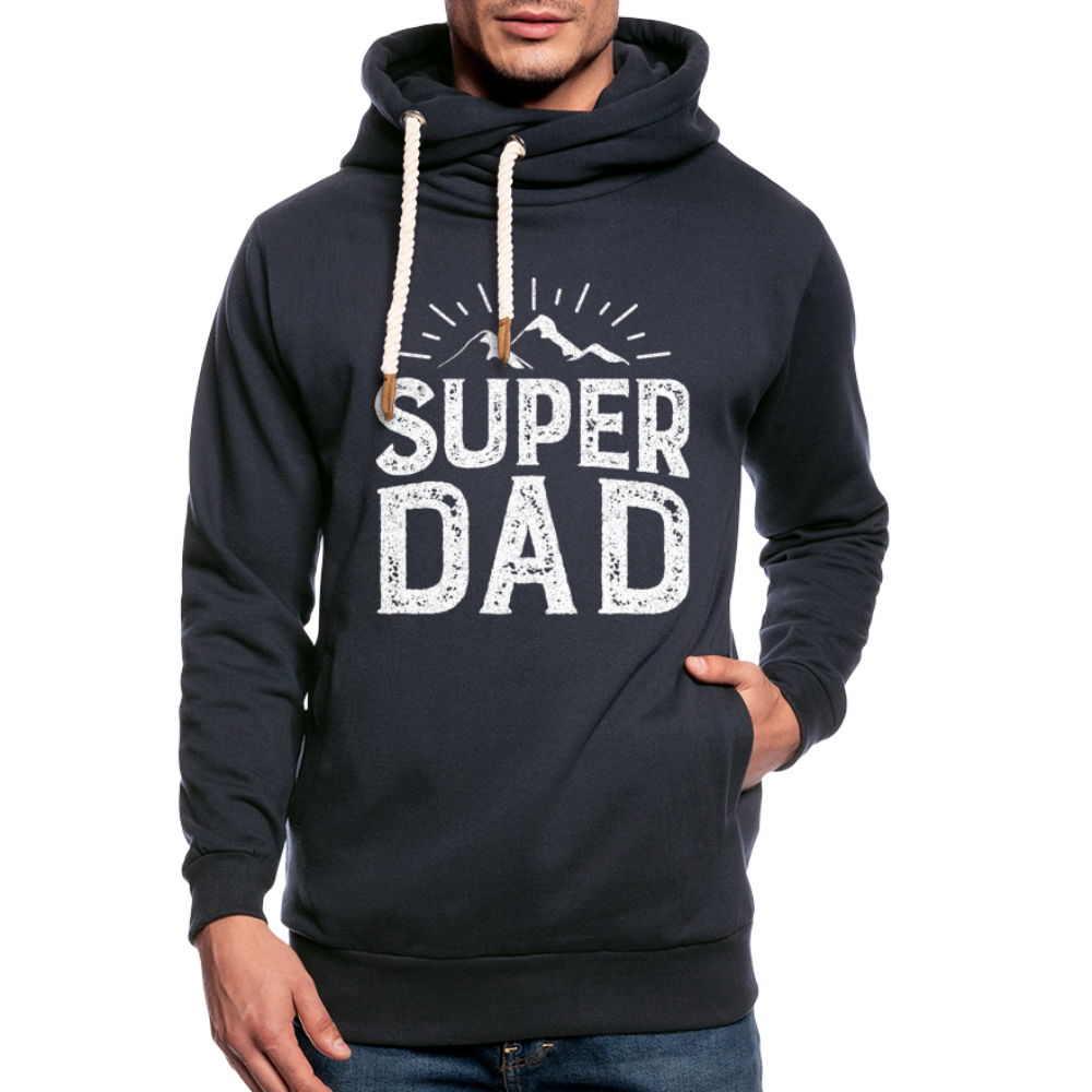 Unisex Schalkragen Hoodie - Super DAD - Navy