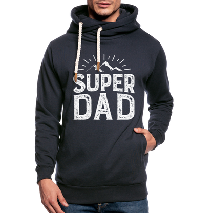 Unisex Schalkragen Hoodie - Super DAD - Navy