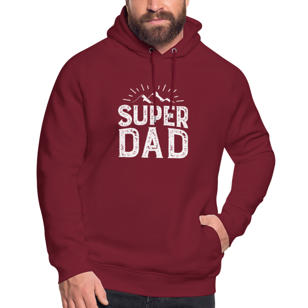 Unisex Bio-Hoodie von Stanley & Stella - Super DAD - Burgunderrot