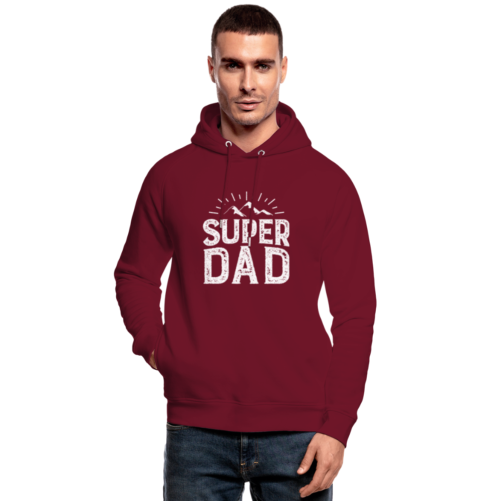 Unisex Bio-Hoodie von Stanley & Stella - Super DAD - Burgunderrot