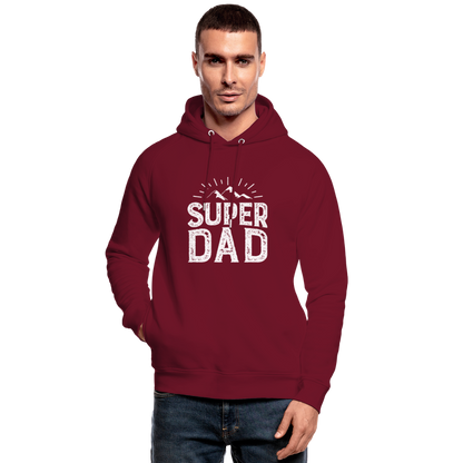 Unisex Bio-Hoodie von Stanley & Stella - Super DAD - Burgunderrot