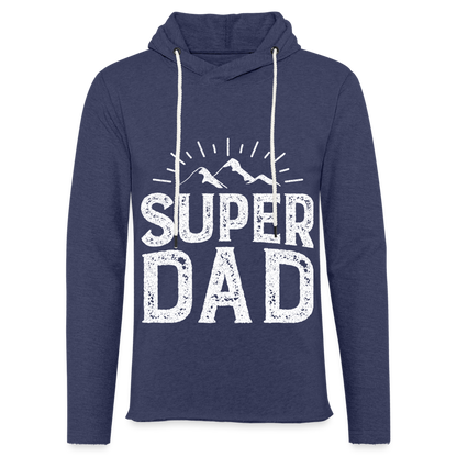 Leichtes Kapuzensweatshirt Unisex - Super DAD - Navy meliert