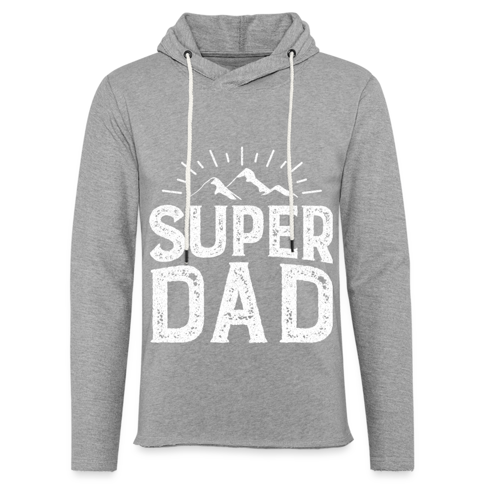 Leichtes Kapuzensweatshirt Unisex - Super DAD - Grau meliert