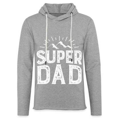 Leichtes Kapuzensweatshirt Unisex - Super DAD - Grau meliert