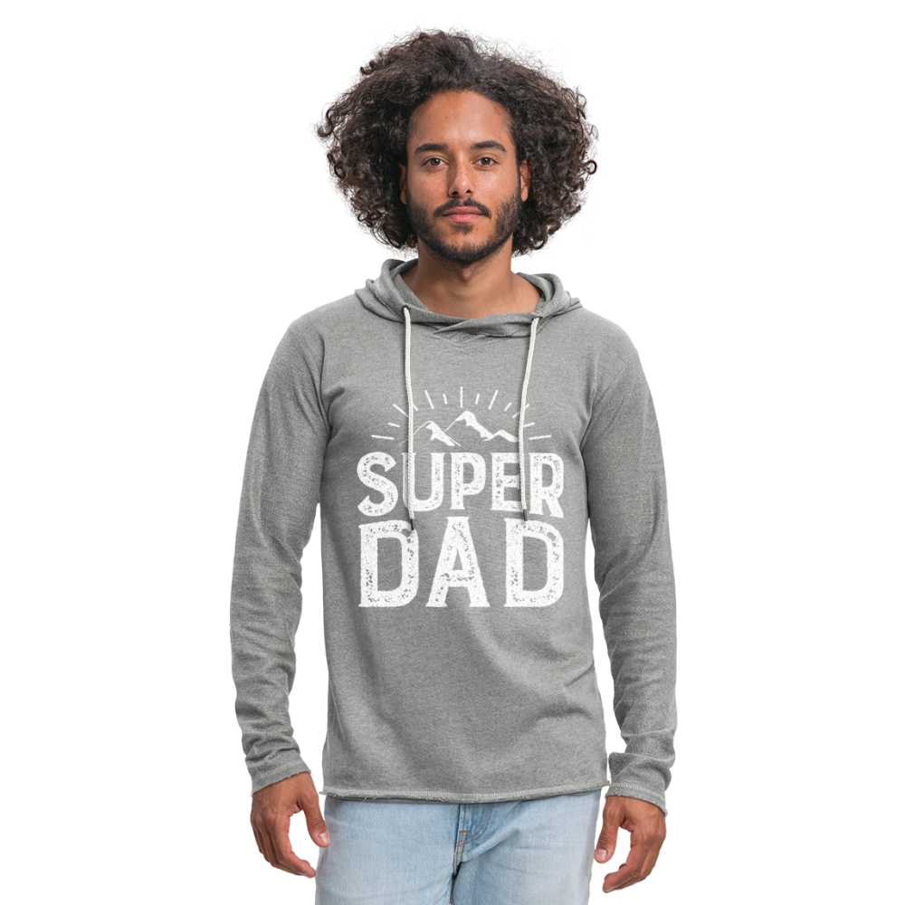 Leichtes Kapuzensweatshirt Unisex - Super DAD - Grau meliert