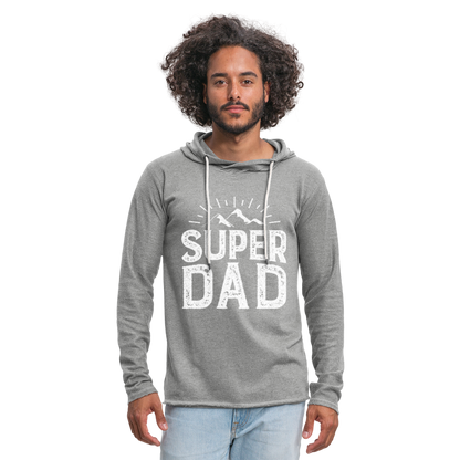 Leichtes Kapuzensweatshirt Unisex - Super DAD - Grau meliert