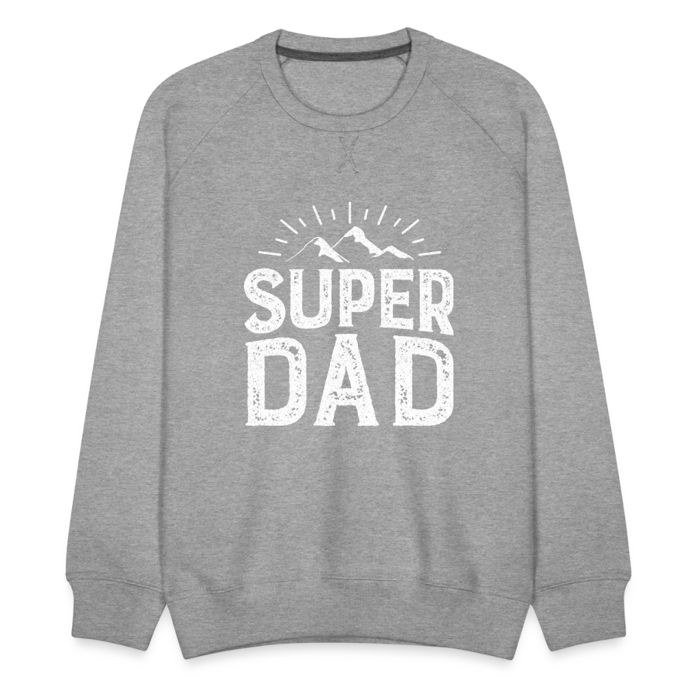 Männer Premium Pullover - Super DAD - Grau meliert