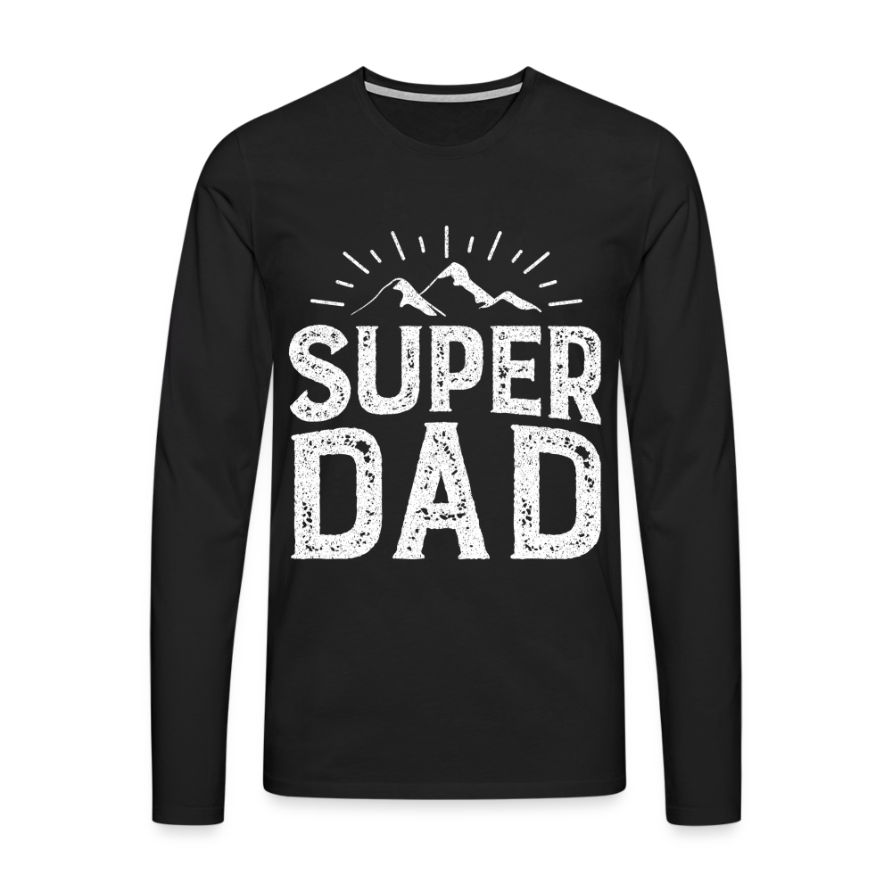 Männer Premium Langarmshirt - Super DAD - Schwarz