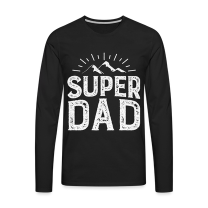 Männer Premium Langarmshirt - Super DAD - Schwarz