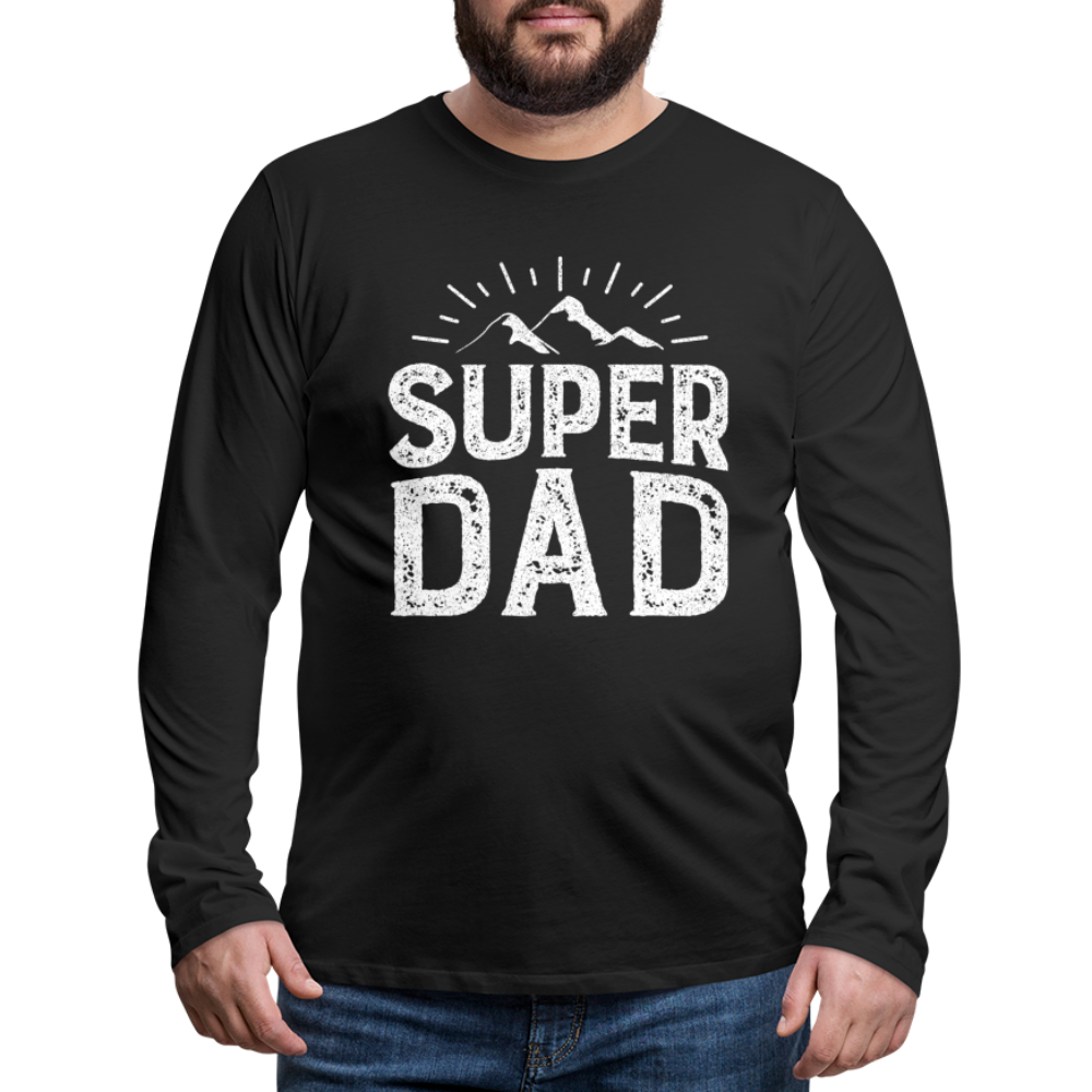 Männer Premium Langarmshirt - Super DAD - Schwarz