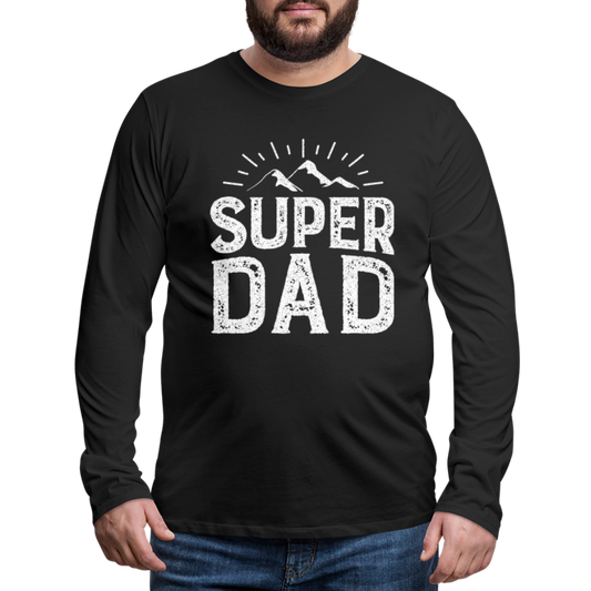 Männer Premium Langarmshirt - Super DAD - Schwarz