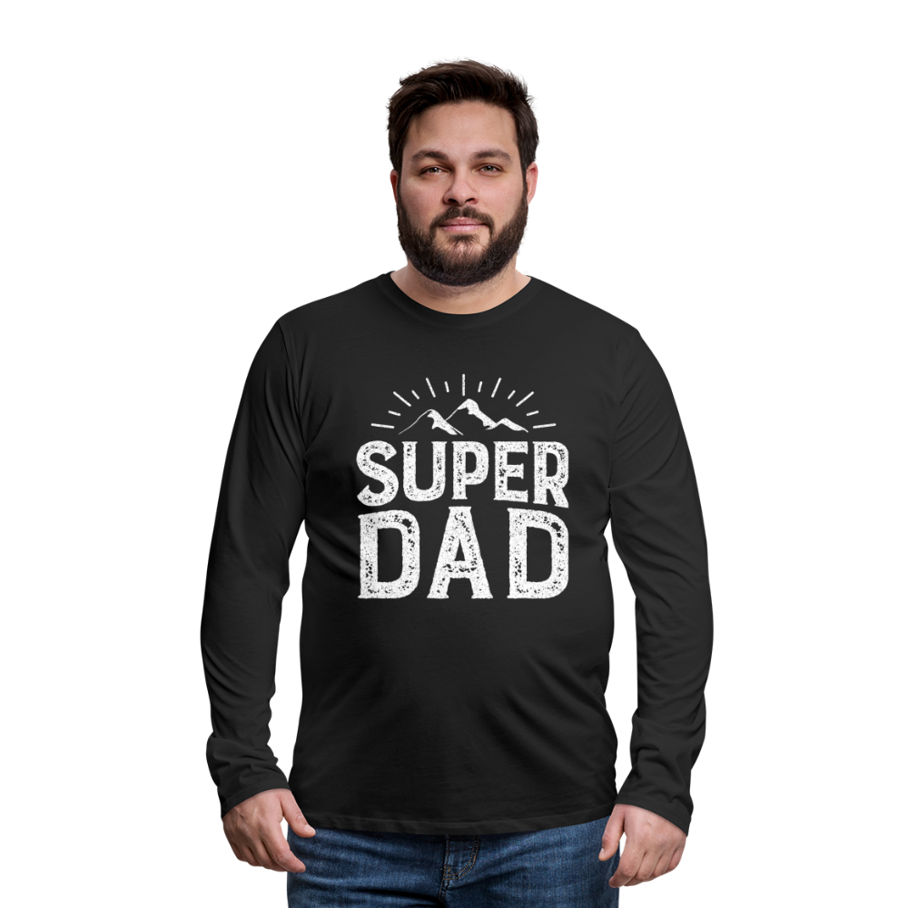 Männer Premium Langarmshirt - Super DAD - Schwarz