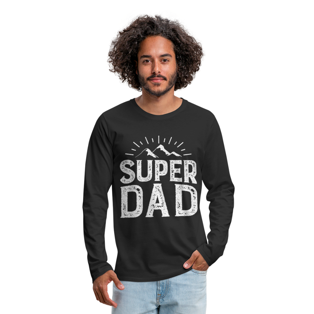 Männer Premium Langarmshirt - Super DAD - Schwarz