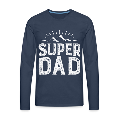 Männer Premium Langarmshirt - Super DAD - Navy