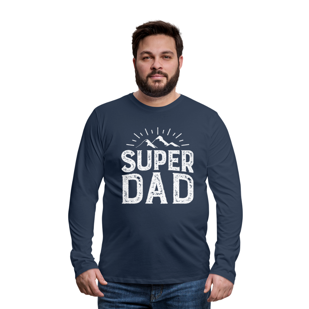 Männer Premium Langarmshirt - Super DAD - Navy