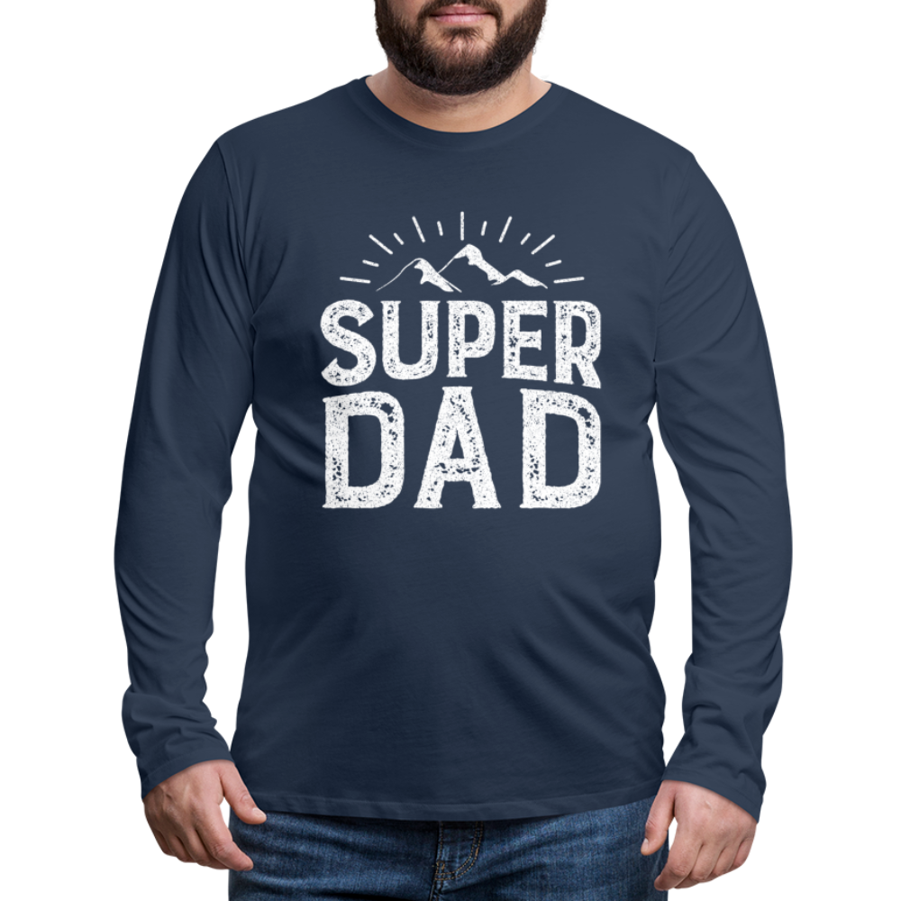 Männer Premium Langarmshirt - Super DAD - Navy