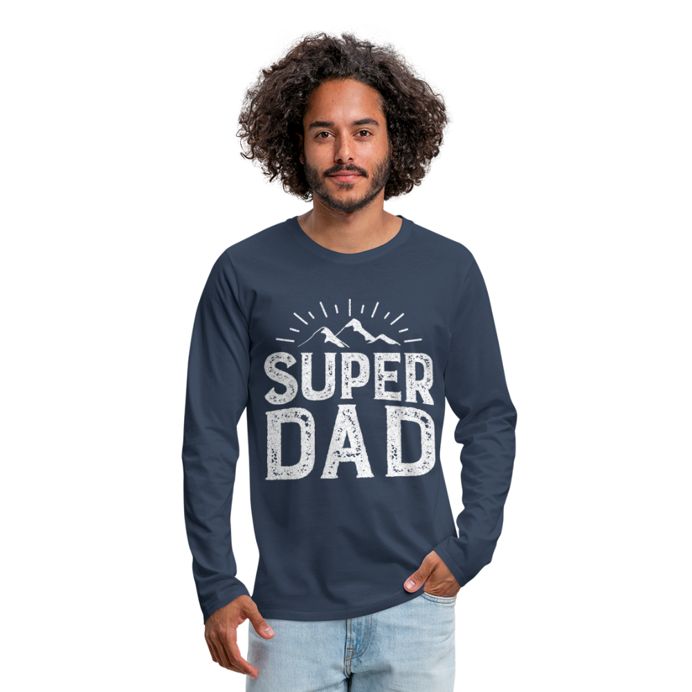 Männer Premium Langarmshirt - Super DAD - Navy