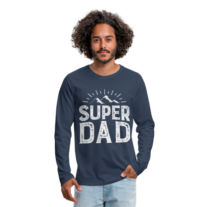 Männer Premium Langarmshirt - Super DAD - Navy