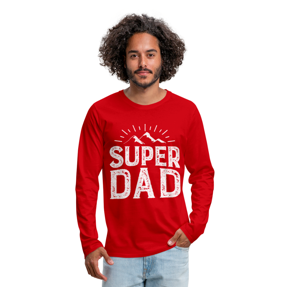 Männer Premium Langarmshirt - Super DAD - Rot