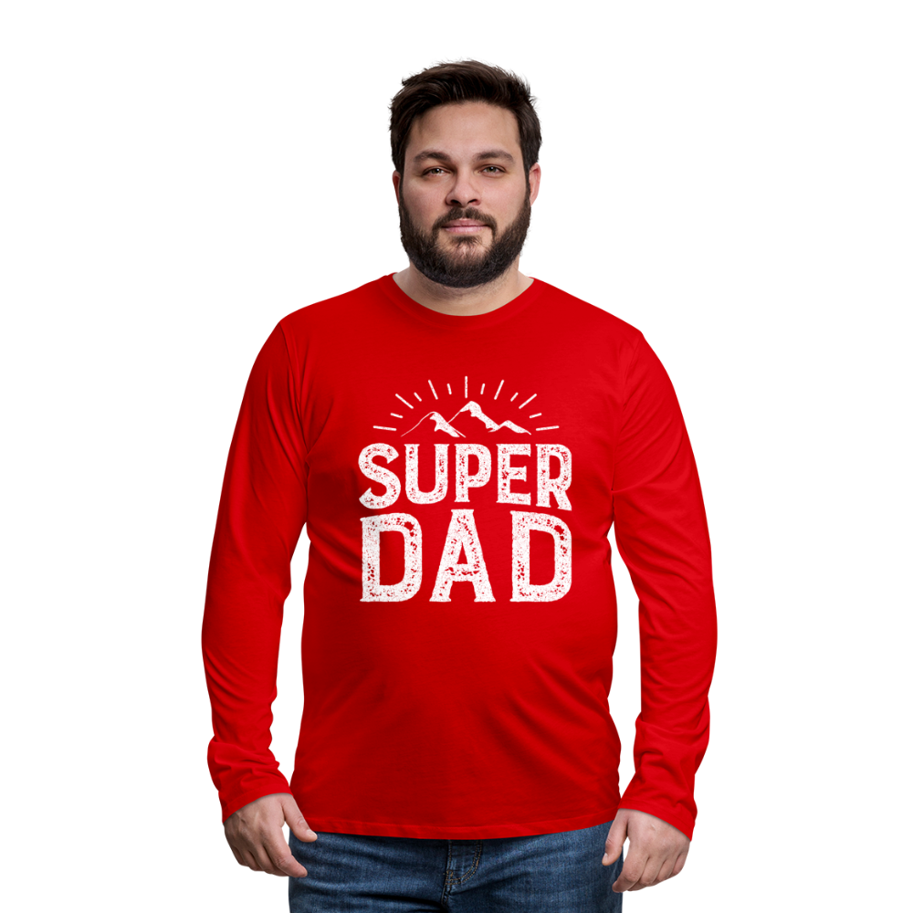 Männer Premium Langarmshirt - Super DAD - Rot